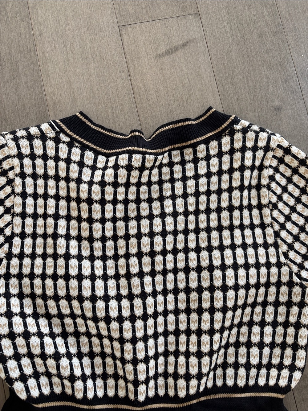 D|W Knit Tweed-Style Button Front Dress - Picture 12 of 15